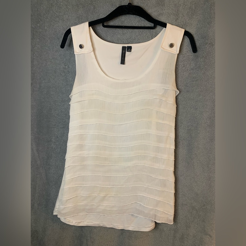 Sioni women’s white dressy shirt size medium